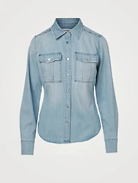 70's Studded Denim Shirt