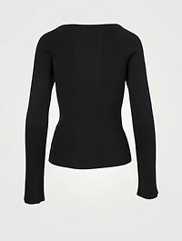 Luxe Silk And Cotton Bell-Sleeve Sweater
