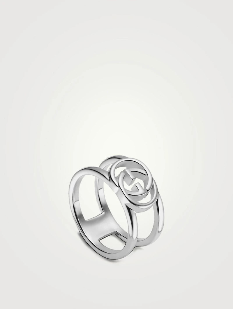Interlocking G Sterling Silver Ring