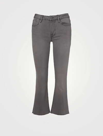Le Crop Mini Bootcut Jeans With Raw Edge