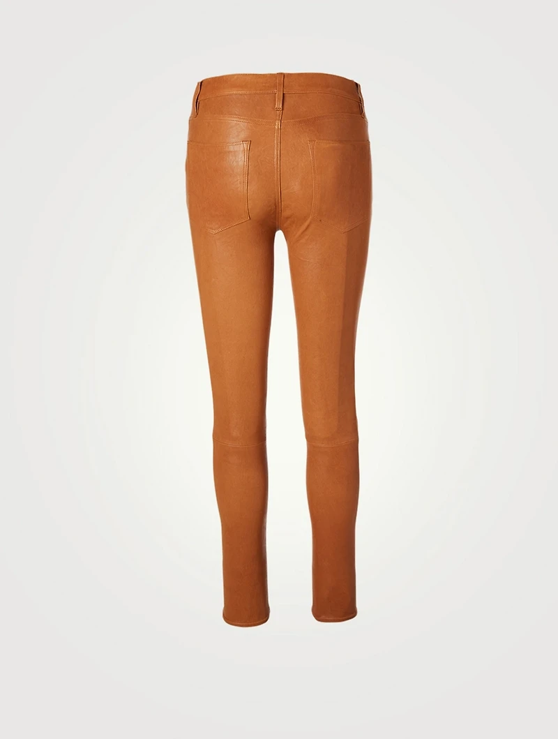 Le High Leather Skinny Jeans