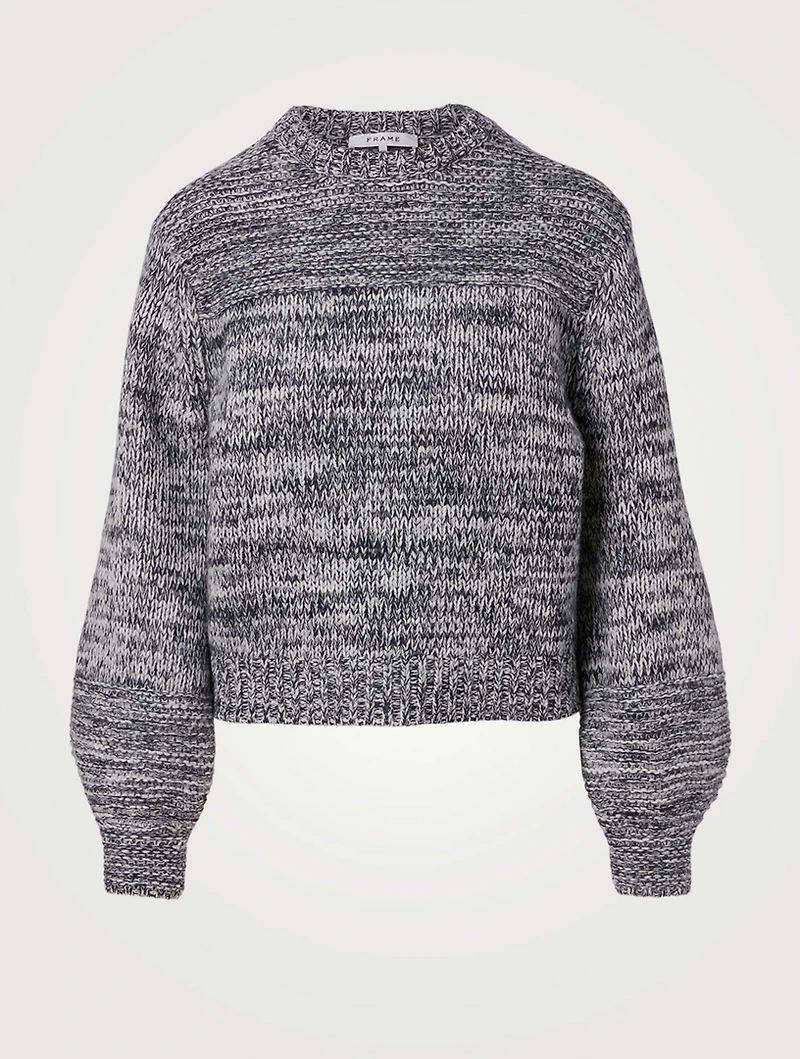 Wool-Blend Reverse Stitch Sweater
