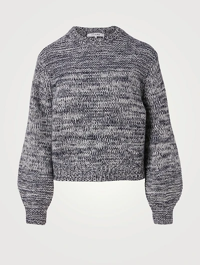 Wool-Blend Reverse Stitch Sweater