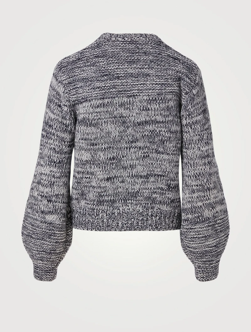 Wool-Blend Reverse Stitch Sweater