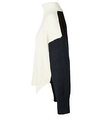 Wool Silk And Cashmere Colourblock Sweater