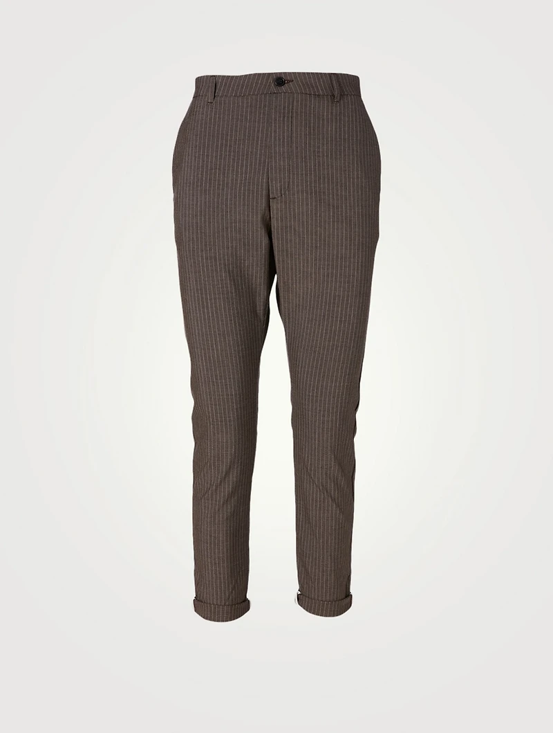 News Edit Pants Striped Print