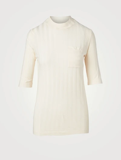 Ribbed Mockneck T-Shirt