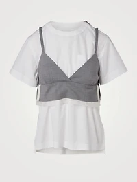 T-Shirt With Suiting Bralette