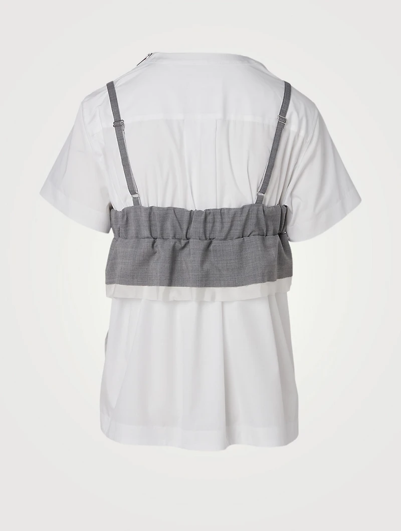 T-Shirt With Suiting Bralette