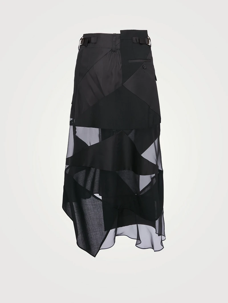 Hank Willis Thomas Wool Mix Midi Skirt