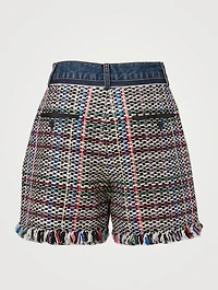 Tweed Denim Shorts