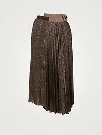 Mix Midi Skirt Glencheck Print