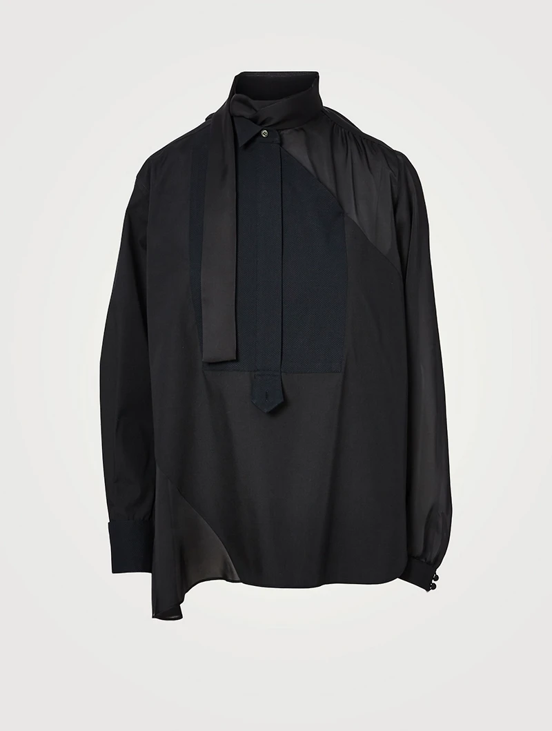 Long-Sleeve Shirt With Tie