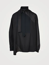 Long-Sleeve Shirt With Tie