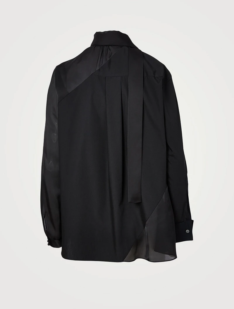 Long-Sleeve Shirt With Tie