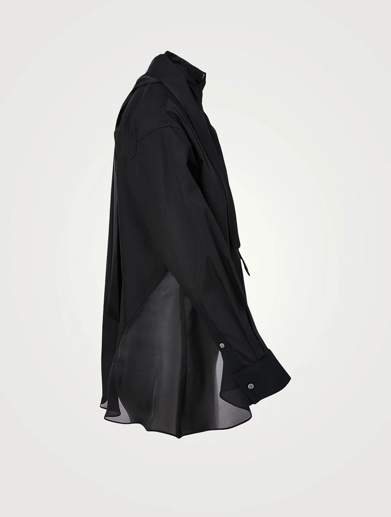 Long-Sleeve Shirt With Tie