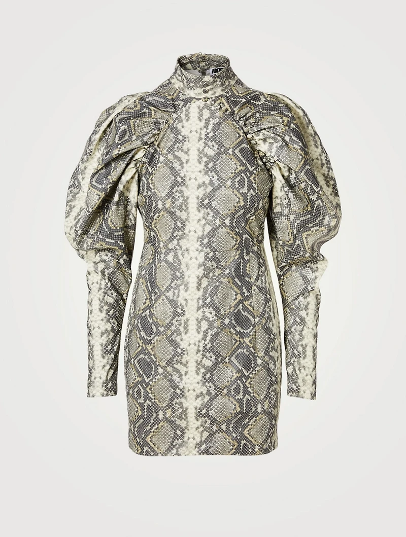 Kim Mini Dress Reptile Print