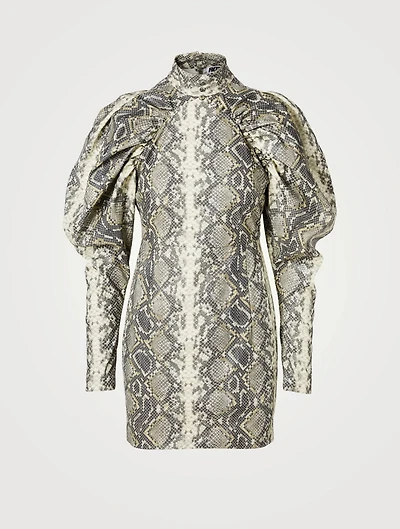 Kim Mini Dress Reptile Print