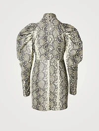 Kim Mini Dress Reptile Print
