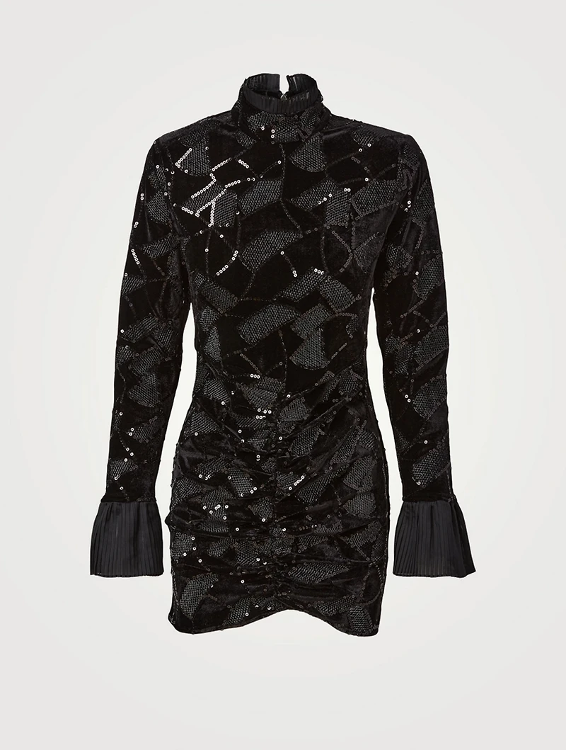 Miki Mini Dress With Pleated Cuffs