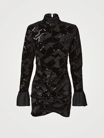 Miki Mini Dress With Pleated Cuffs
