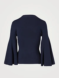 Silk Stretch Mockneck Top