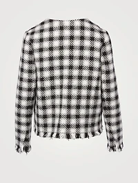 Tweed Tie Jacket Check Print
