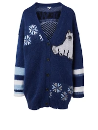 Bear Mohair-Blend Oversized Cardigan