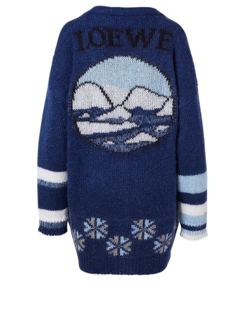 Bear Mohair-Blend Oversized Cardigan