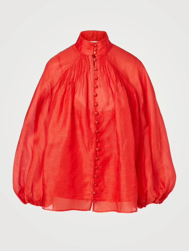 Lovestruck Linen And Silk Swing Blouse