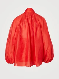 Lovestruck Linen And Silk Swing Blouse