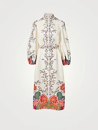Lovestruck Linen Buttoned Midi Dress