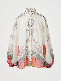 Lovestruck Cotton And Silk Blouson Blouse