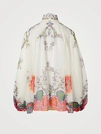 Lovestruck Cotton And Silk Blouson Blouse