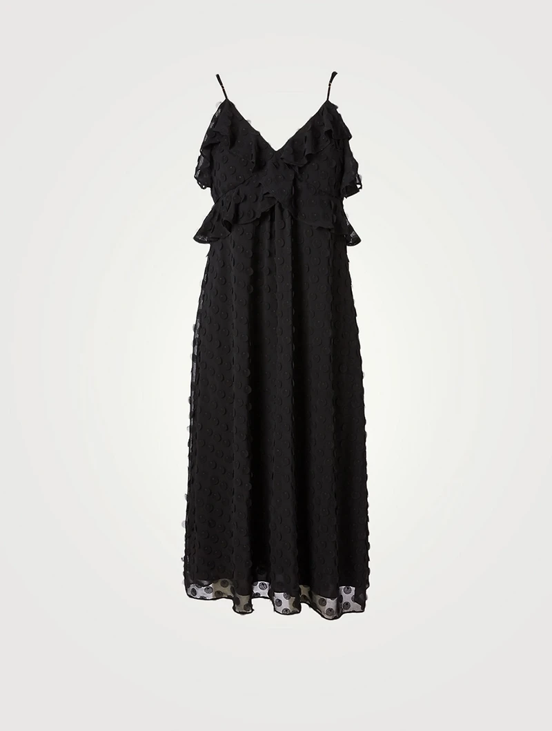 Textured Midi Slip Dress