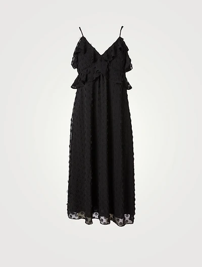 Textured Midi Slip Dress