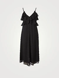 Textured Midi Slip Dress