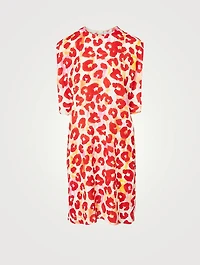 Roundeck Mini Dress Leopard Print