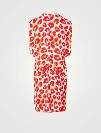 Roundeck Mini Dress Leopard Print