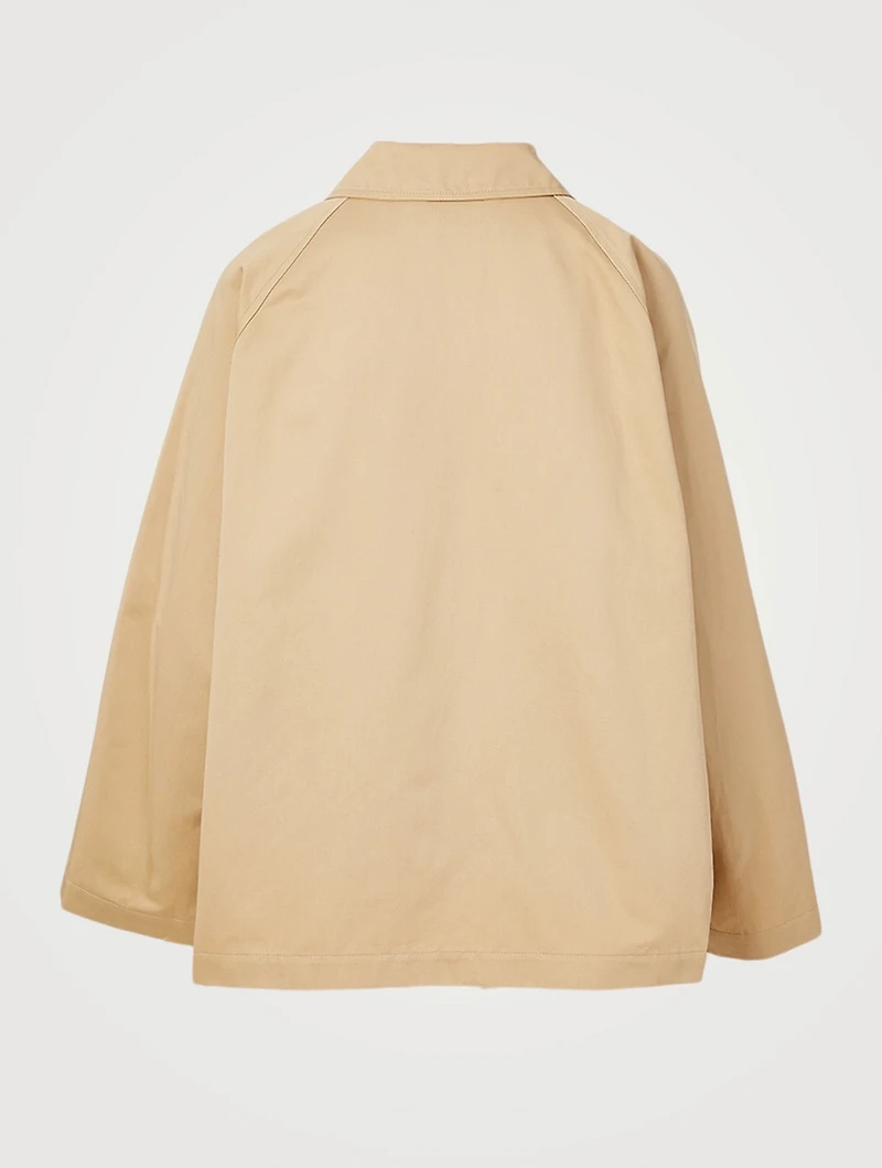 Cotton And Linen Flared Trench Coat