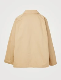 Cotton And Linen Flared Trench Coat