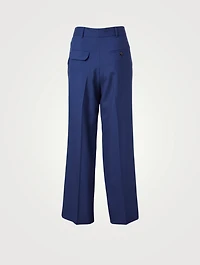 Wool Straight-Leg Pants