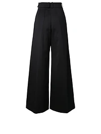 Cotton Wide-Leg Pants