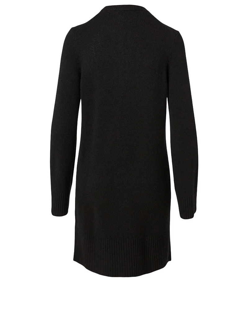 Cashmere Long-Sleeve Henley Dress