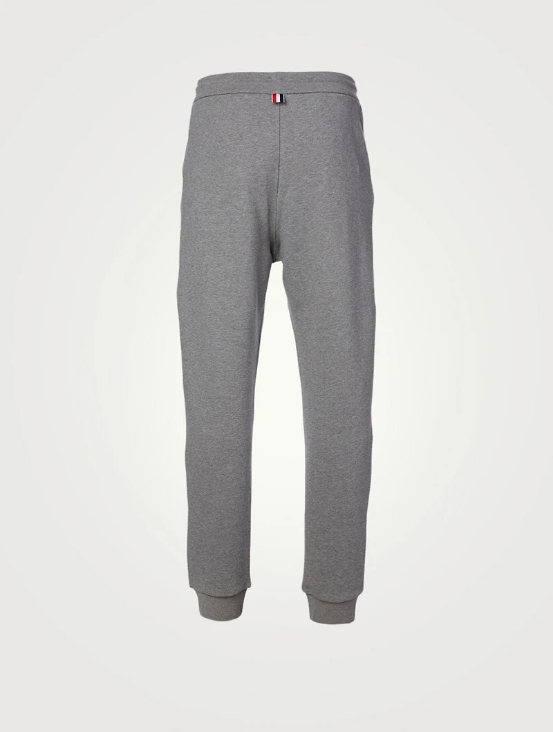 Cotton Sweatpants With Diagonal Intarsia Stripe