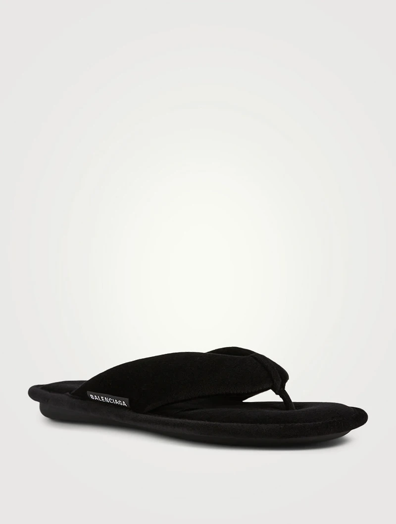 Soft Velvet Towel Thong Sandals