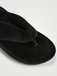 Soft Velvet Towel Thong Sandals