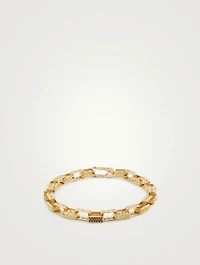 Warrior 18K Gold Sharp Bracelet With Black Diamonds