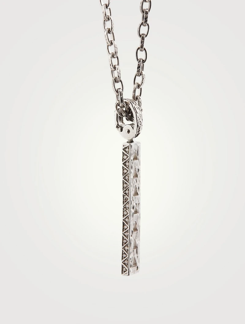 Manawa 18K Gold Triangle Centre Pendant Necklace With Champagne Diamonds