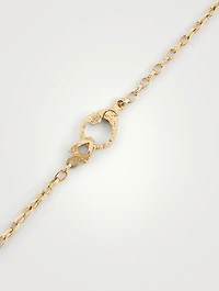 Askari Mask 18K Gold Pendant Necklace With Champagne Diamonds